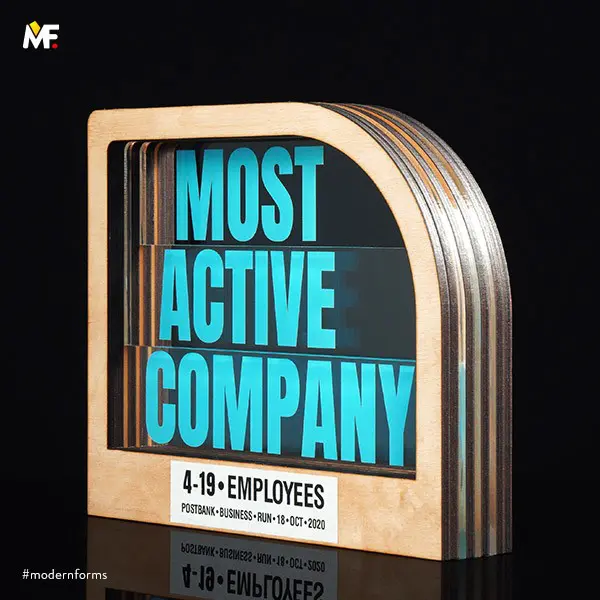 Trophäe für die Firma - Most Active Company